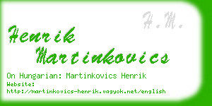henrik martinkovics business card